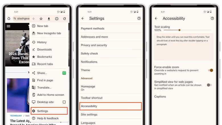 How to load a website without zooming in?