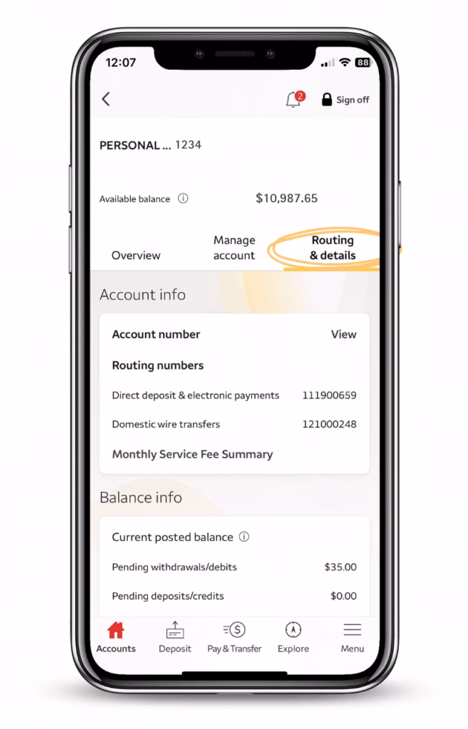 What part of a Wells Fargo check is the routing number?