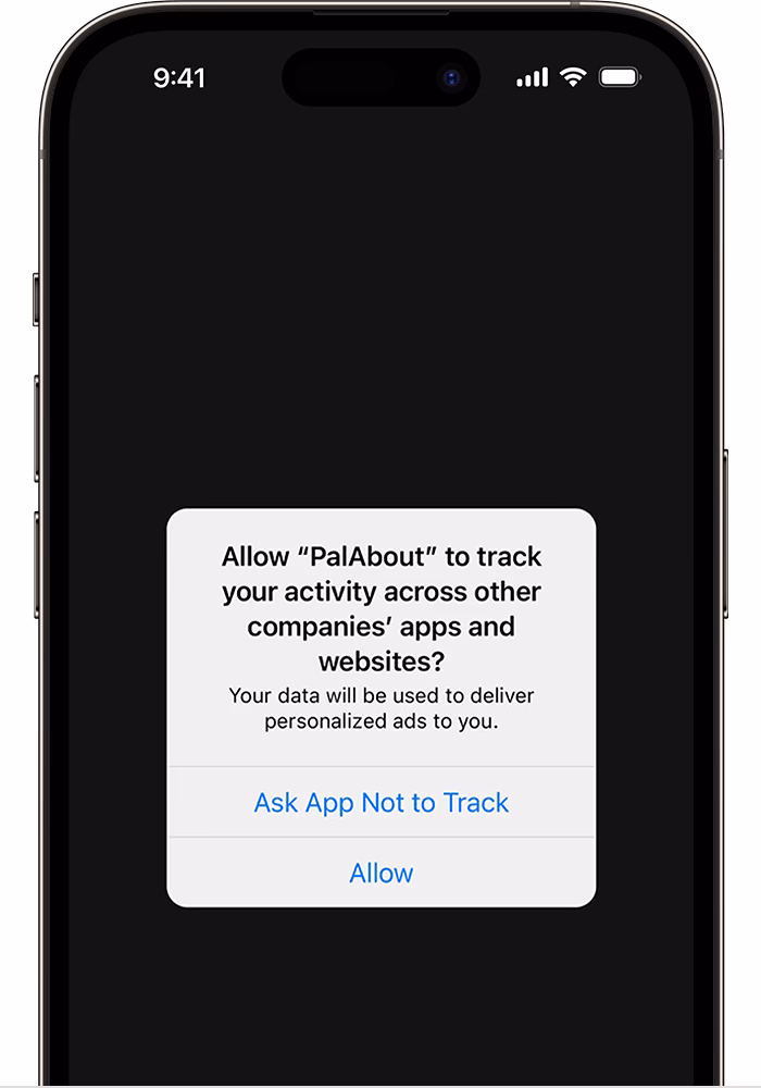 Why does Apple say 'ask app not to track'?
