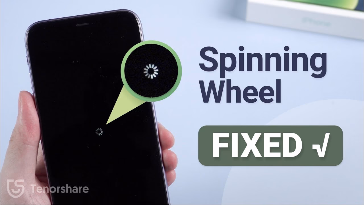 What does a spinning wheel mean on iPhone?