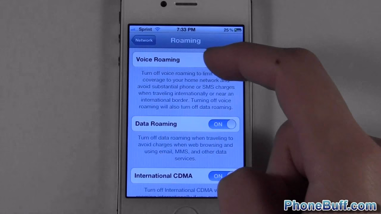 Can I disable voice roaming If I have international roaming?