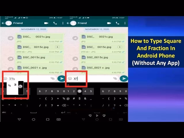 How to type fractions with mobile keyboard?