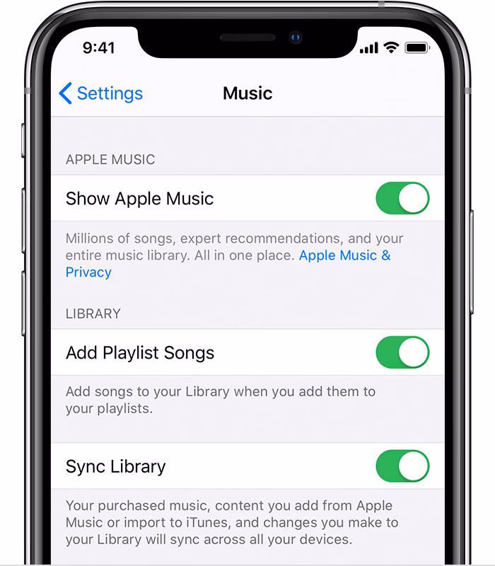 Why is my music library not syncing to my iPhone?