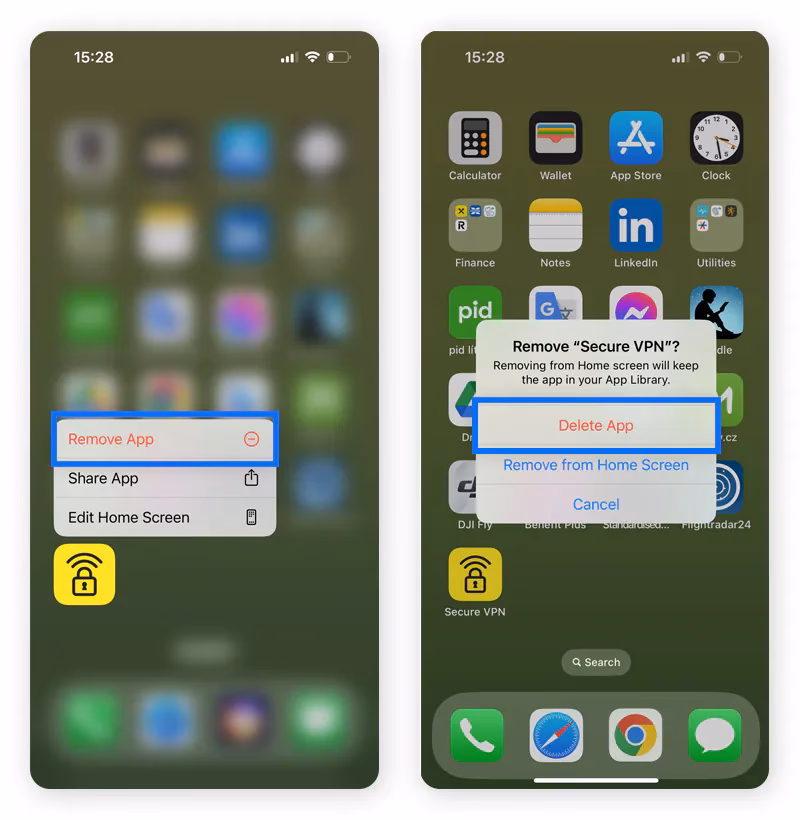 Why does my phone say I'm connected to a VPN?