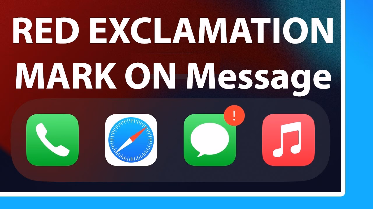 How to remove exclamation mark in iPhone Messages app?