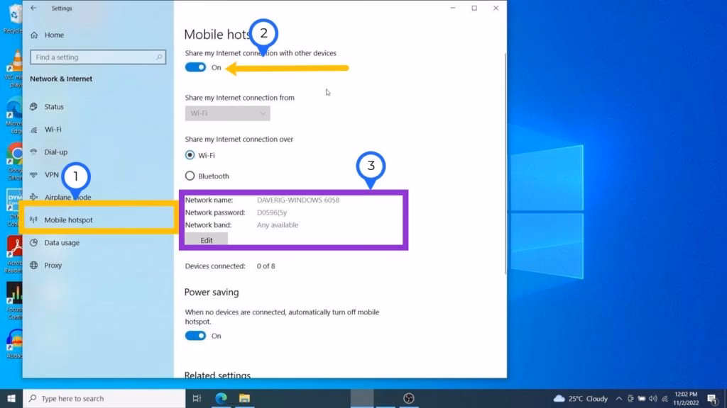 How do I connect my Windows Mobile HotSpot to a VPN?