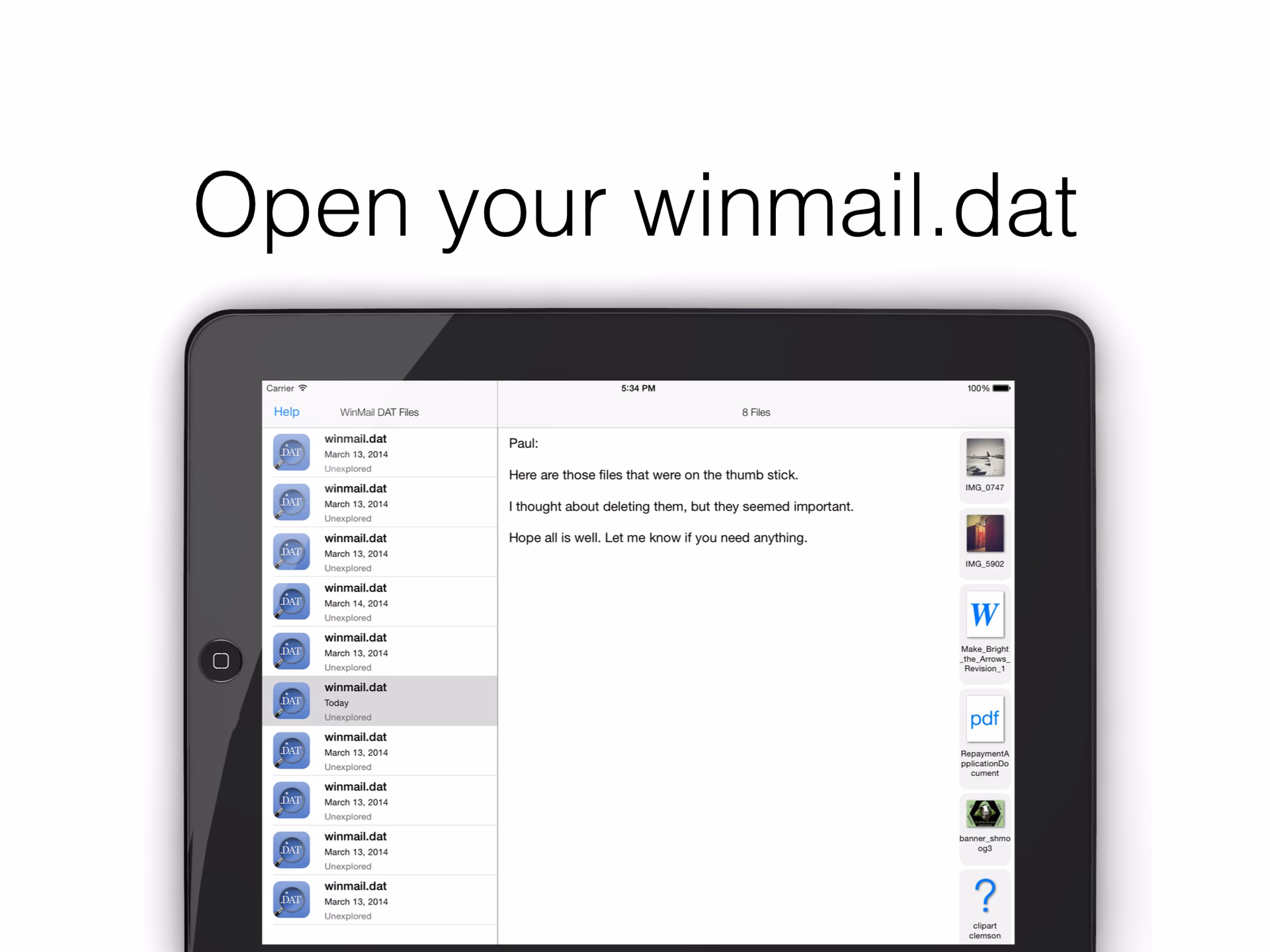 Can TNEF open a winmail DAT file?
