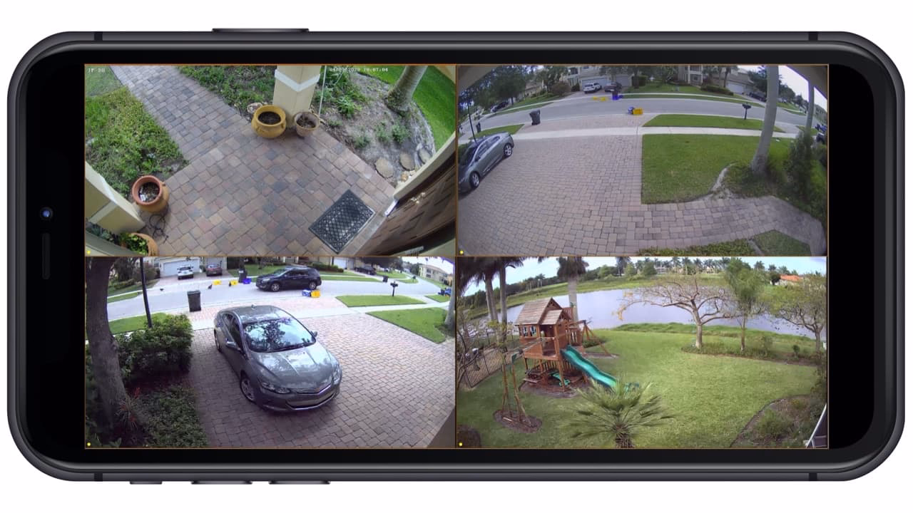 Can a battery-powered CCTV camera with remote viewing be accessed on PC?